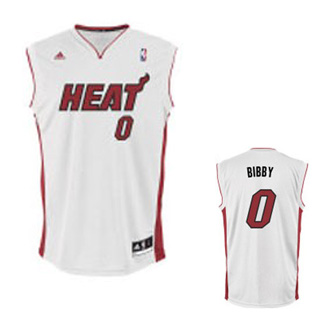 Bibby Jersey White #0 NBA Miami Heat Jersey