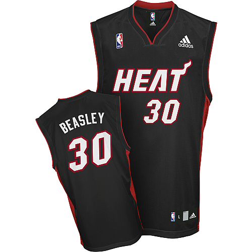Heat #30 Michael Beasley Road Black Jersey