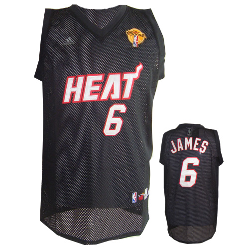 LeBron James Road Jersey: #6 NBA Miami Heat Jersey in Black