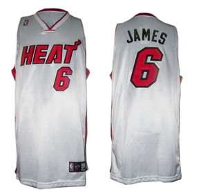 James Jersey White #6 NBA Miami Heat Jersey