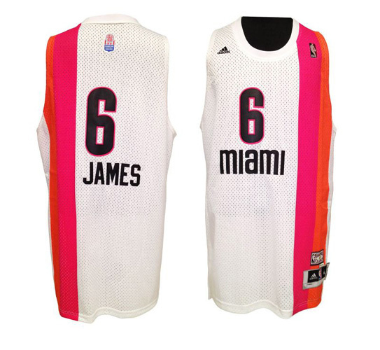 White James Rainbow NBA Miami Heat #6 Jersey