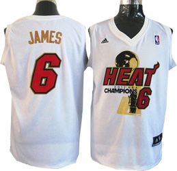 Miami Heat #6 James White Finals NBA Jersey