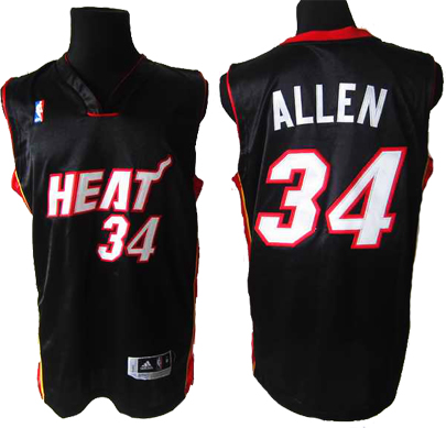 #34 Allen Black Miami Heat NBA Jersey