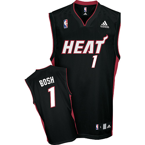 Black Chris Bosh jersey, Miami Heat #1 Jersey