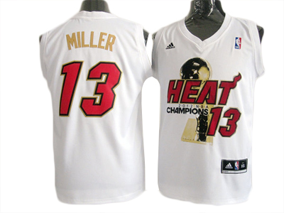 Miller Jersey White Finals #13 NBA Miami Heat Jersey