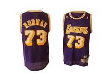  #73 Purple Rodman Los Angeles Lakers Jersey