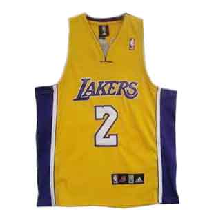 #2 Fisher Home Yellow NBA Los Angeles Lakers Swingman Jersey