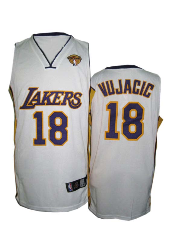 White Sasha Vujacic NBA Lakers #18 Jersey