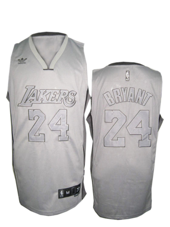 Grey #24 Kobe Bryant NBA Los Angeles Lakers Jersey