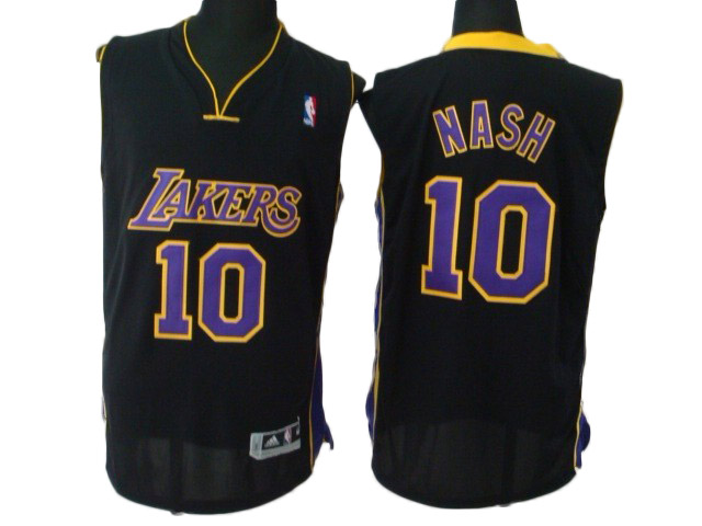 Black Nash NBA Lakers #10 Jersey