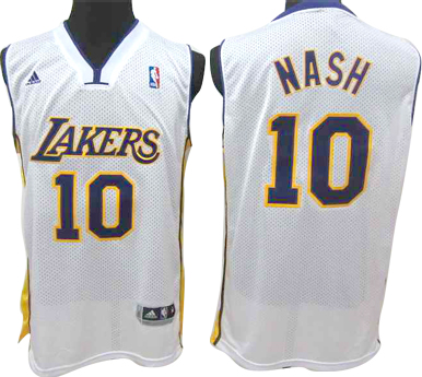 White Nash Los Angeles Lakers #10 Jersey