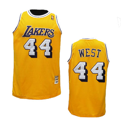 Lakers #44 West Yellow NBA Jersey