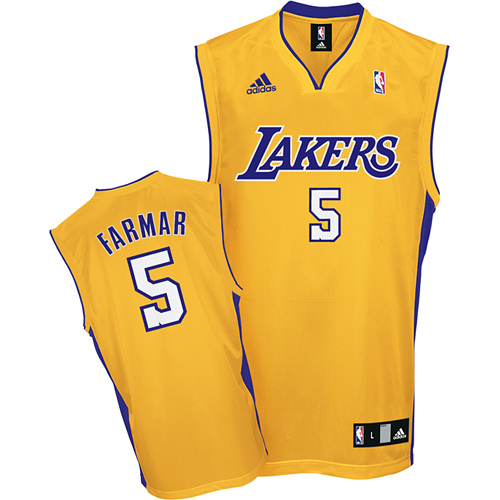 #5 Jordan Farmar Home Yellow Los Angeles Lakers Jersey