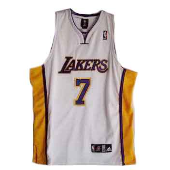 Odom Home White Jersey, Los Angeles Lakers #7 Swingman NBA Jersey