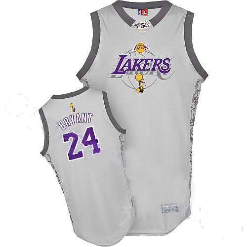 Lakers #24 Kobe Bryant Grey 2010 Finals Commemorative NBA Jersey