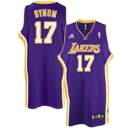 Swingman #17 Purple Bynum Los Angeles Lakers jersey