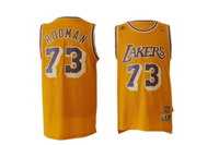 Rodman Yellow Jersey, Los Angeles Lakers #73 Jersey