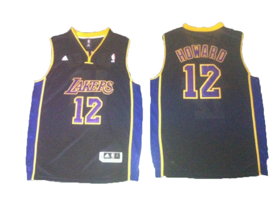 Black #12 Howard Los Angeles Lakers Jersey