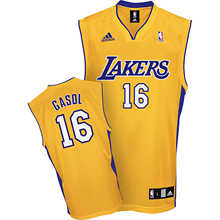 Pau Gasol Home Yellow Lakers Swingman Jersey