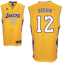 Brown Shannon Yellow Jersey, Los Angeles Lakers #12 Jersey