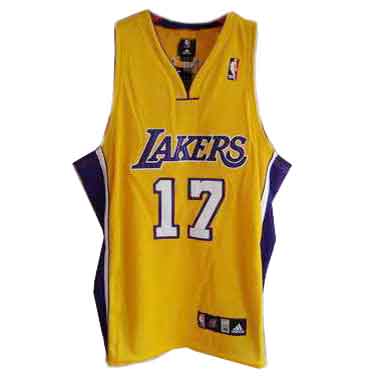 Yellow Bynum Home NBA Lakers #17 Swingman Jersey