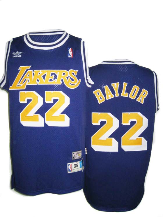 Blue Elgin Baylor Embroidered Throwback Mitchell and Ness NBA Los Angeles Lakers #22 Jersey