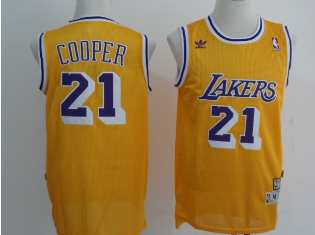 Los Angeles Lakers #21 Michael Cooper Jersey in Yellow