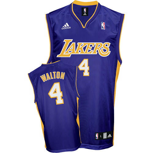 #4 Purple Luke Walton Road Los Angeles Lakers Jersey