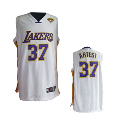 NBA Los Angeles Lakers #37 Ron Artest White Jersey