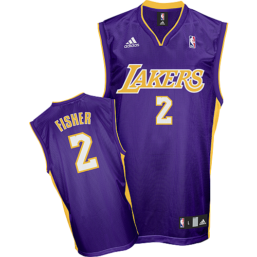 Purple Derek Fisher Road Jersey, Los Angeles Lakers #2 Jersey