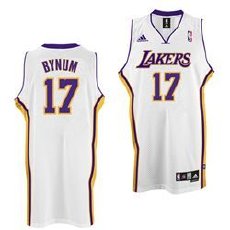 Bynum Home White Lakers Swingman Jersey