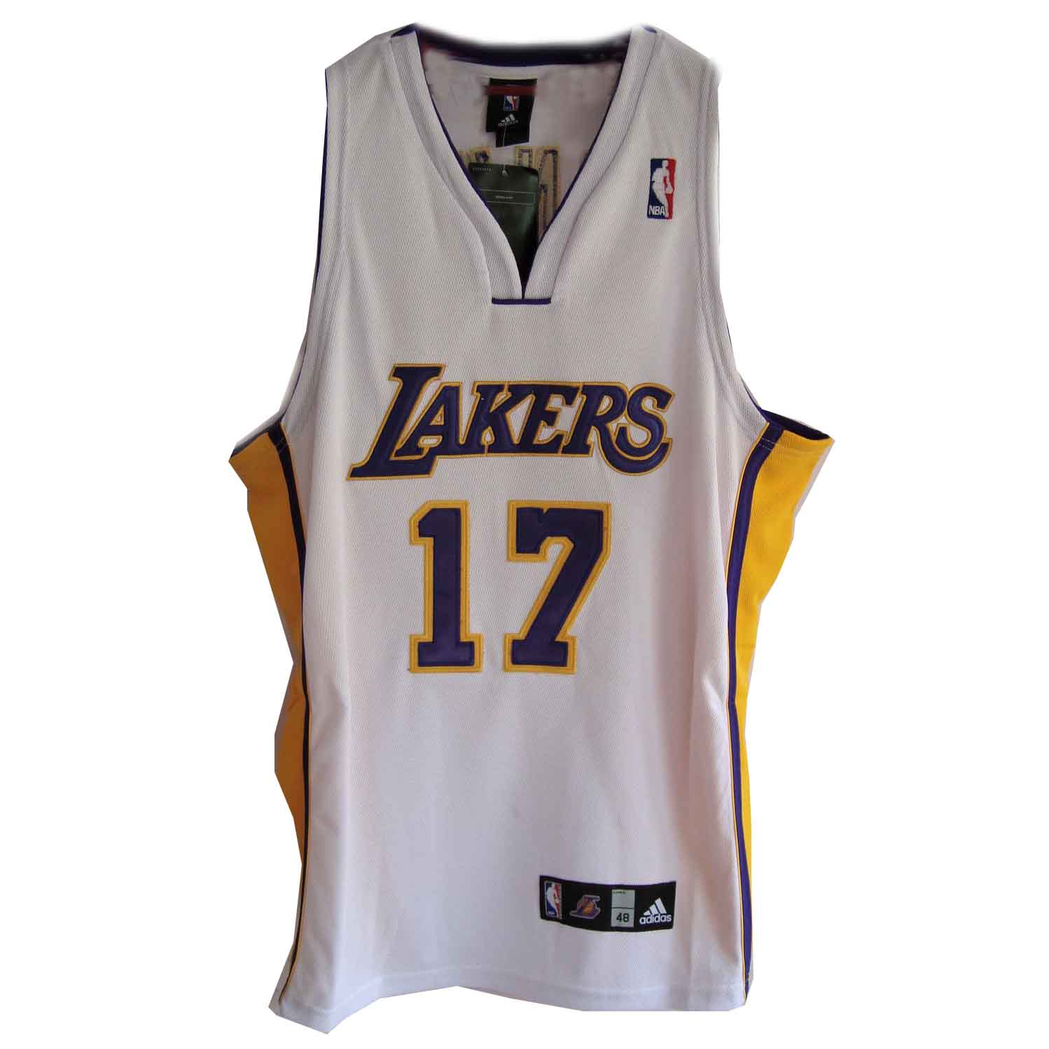 Bynum Jersey White Road Swingman #17 NBA Los Angeles Lakers Jersey