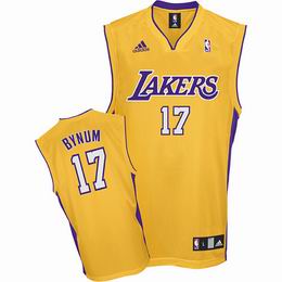 Bynum Yellow Jersey, Los Angeles Lakers #17 Swingman Jersey