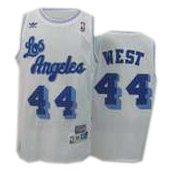 White Jerry West NBA Lakers Retro Swingman #44 Jersey