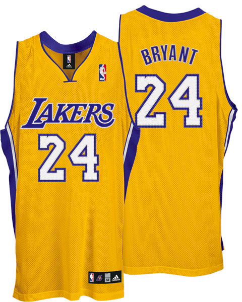 Kobe Bryant Jersey Yellow Home #24 NBA Los Angeles Lakers Jersey