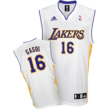 Pau Gasol Home White NBA Lakers Swingman Jersey