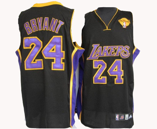 Kobe Bryant Jersey Black 2010 Finals #24 NBA Los Angeles Lakers Jersey