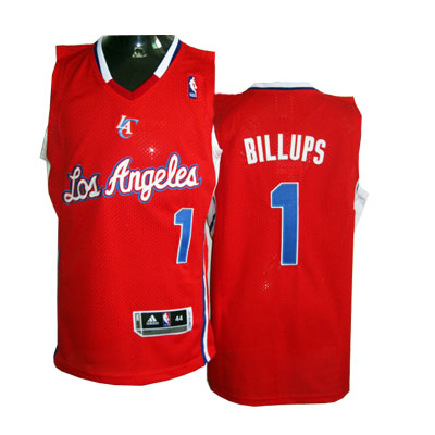 Red #1 Billups NBA Los Angeles Clippers Jersey