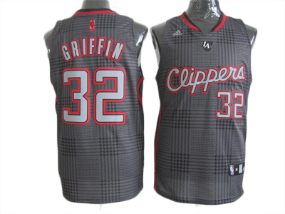 Griffin Black Grid Jersey, Los Angeles Clippers #32 Jersey