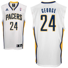NBA #24 white Paul George Indiana Pacers jersey