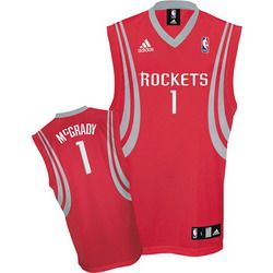 Tracy McGrady Road Red Jersey, Houston Rockets #1 Adidas Basketball Jersey
