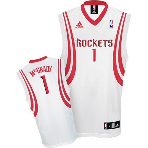 Tracy McGrady Home Jersey: Adidas NBA #1 Houston Rockets Jersey In White