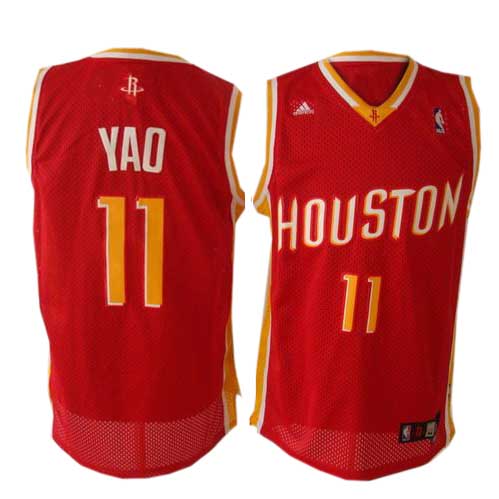 Yao Ming Jersey: NBA #11 Houston Rockets Jersey In Red