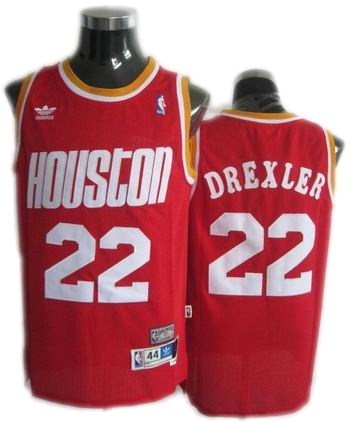 Clyde Drexler jersey Red #22 NFL Houston Rockets jersey