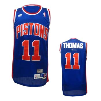 blue Thomas Pistons Throwback Stitched #11 Jersey