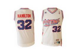 Detroit Pistons #32 Hamilton NBA jersey in cream