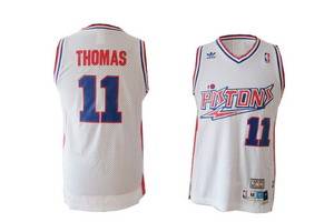 white Isiah Thomas jersey, Detroit Pistons #11 NBA jersey