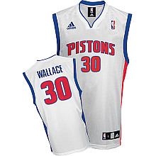 Rasheed Wallace Home Jersey: Adidas NBA #30 Detroit Pistons Jersey in white