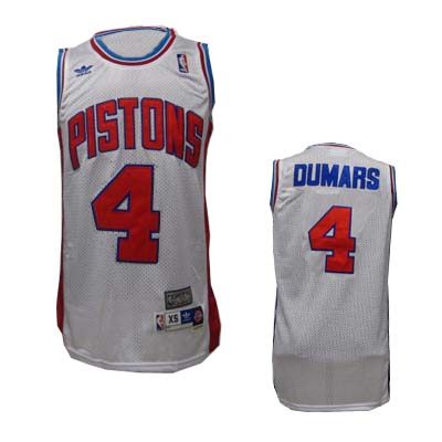 Joe Dumars Home Jersey white #4 NBA Detroit Pistons Jersey