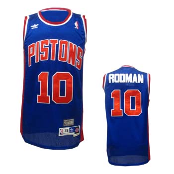 blue Richard Rodman Throwback NBA Detroit Pistons #10 Jersey